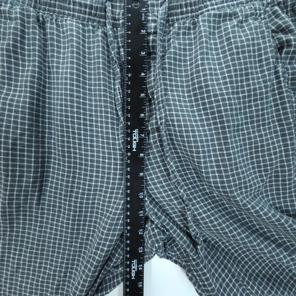 Vintage J Crew Pants Mens L Blue Grid Plaid Cotton Pajama Lounge Streetwear